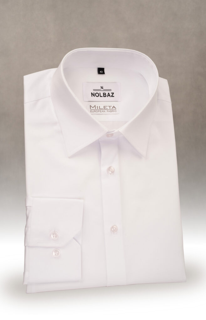 Koszula męska biała z kołnierzem klasycznym