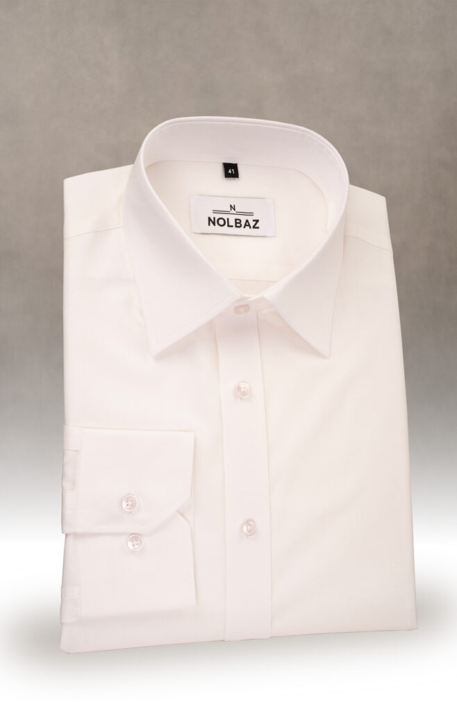 Koszula męska off-white z kołnierzem klasycznym