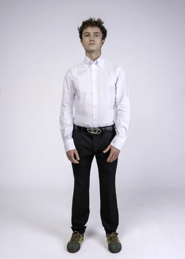 Koszula męska Oxford SLIM FIT - Biała - Button Down